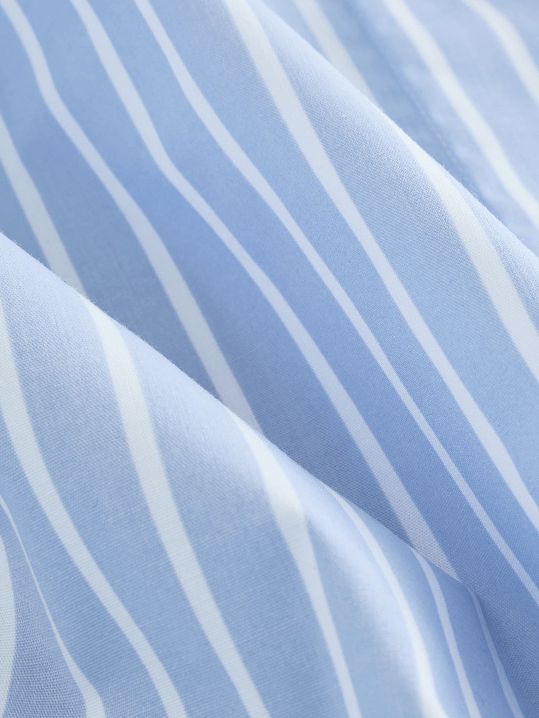 Blauw/witte streep - Fitted Stretch Essential Long Sleeve Shirt