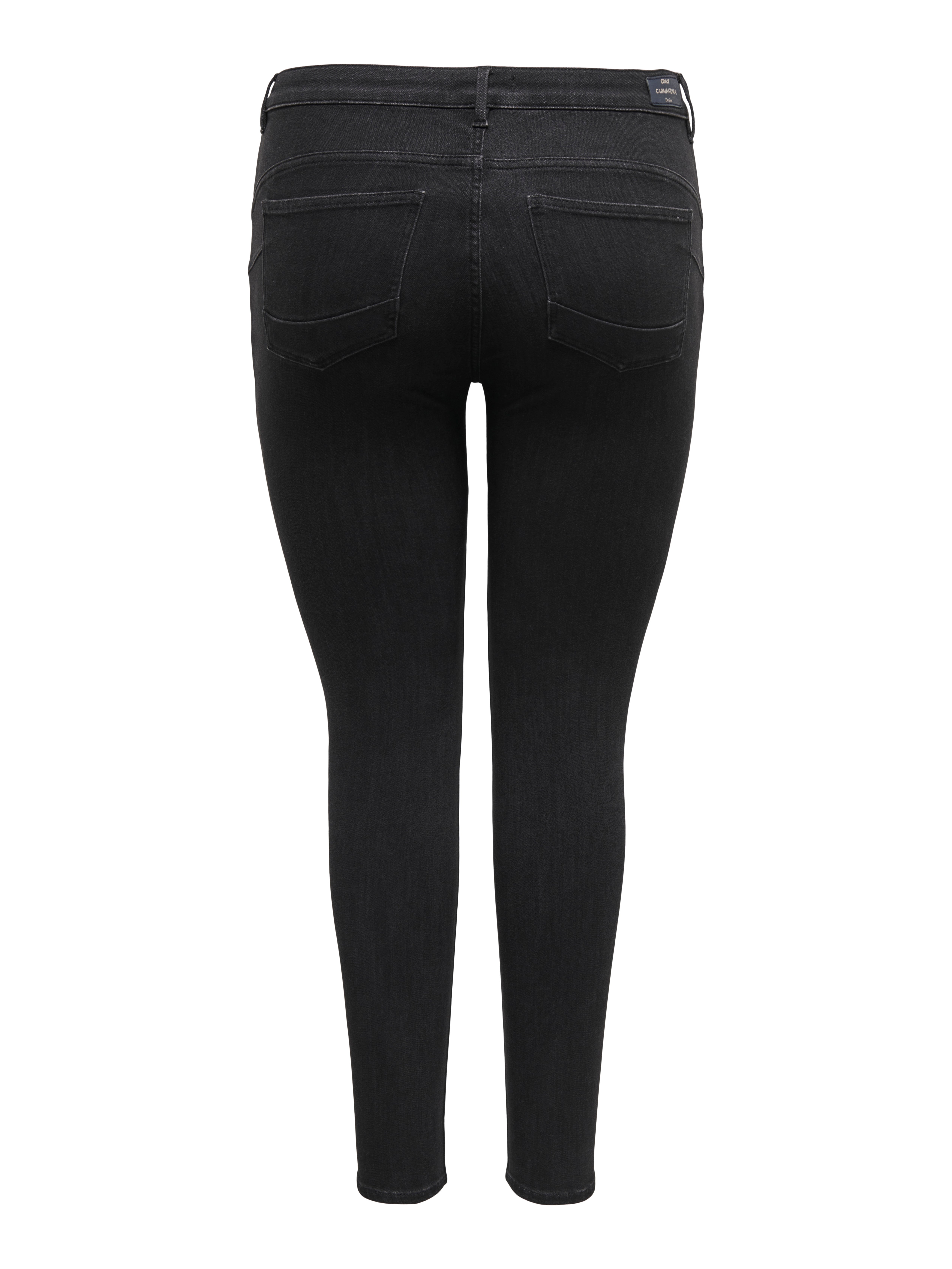 CARPOWER Mittlere Taille Skinny Fit Jeans Black Denim