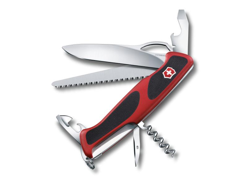 Victorinox Taschenmesser RangerGrip 79 Mit 12 Funktionen, rot/schwarz