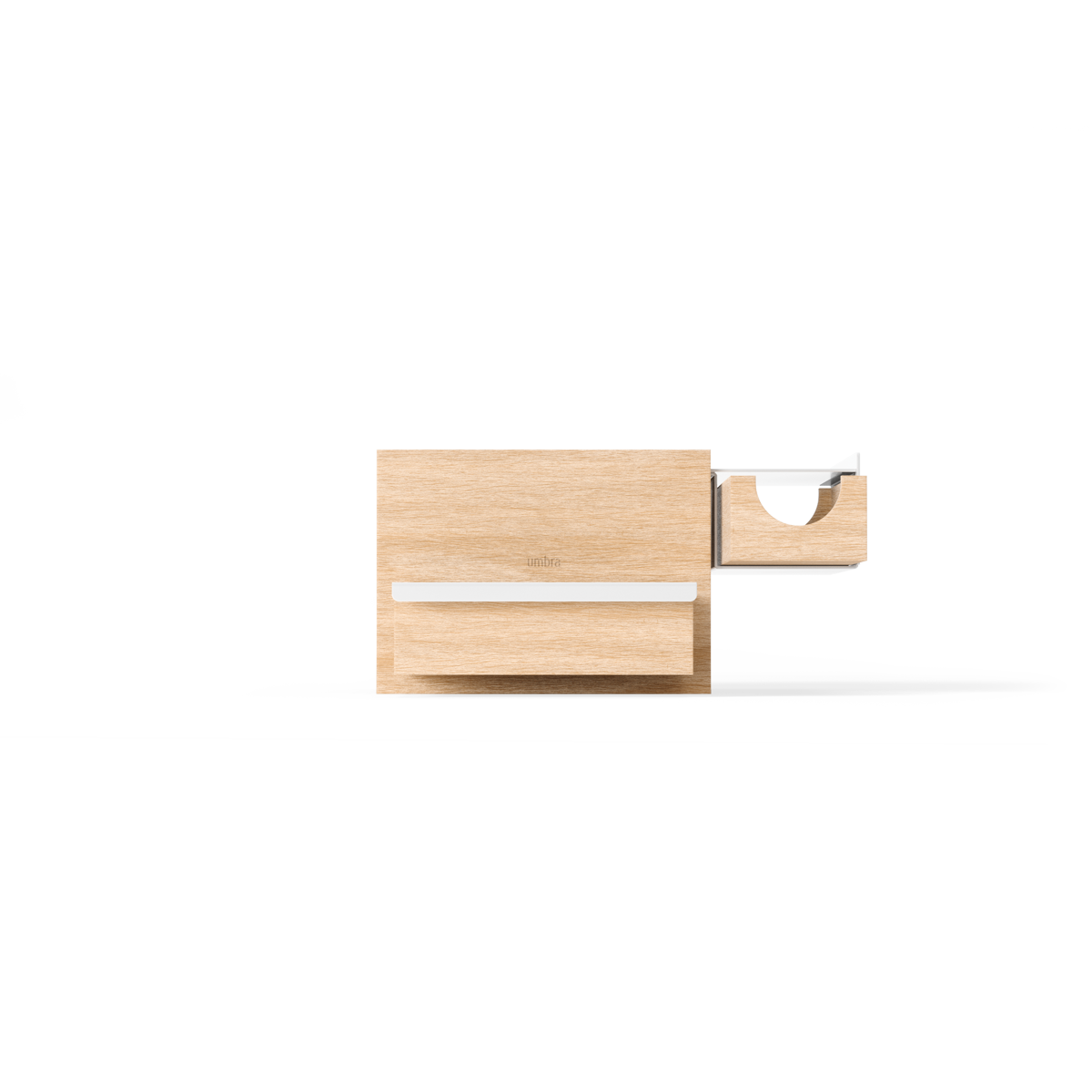 Juwelenbox Stowit wit naturel hout S
