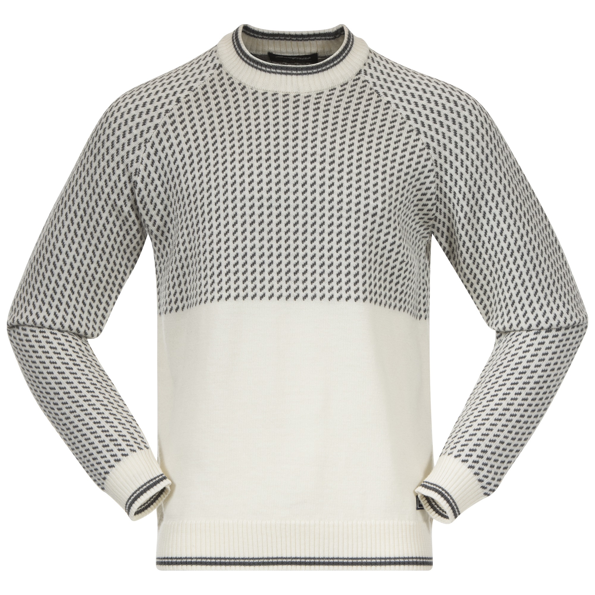 Alvdal Wool Jumper Herre Vanilla White/Solid Dark Grey