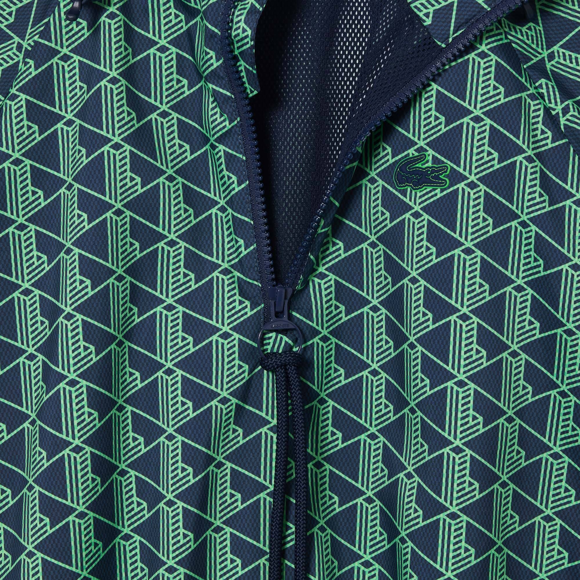 Extraweite Taft-Jacke mit Monogramm zum Überziehen Jacken & Mäntel - Blau - Lacoste - Damen