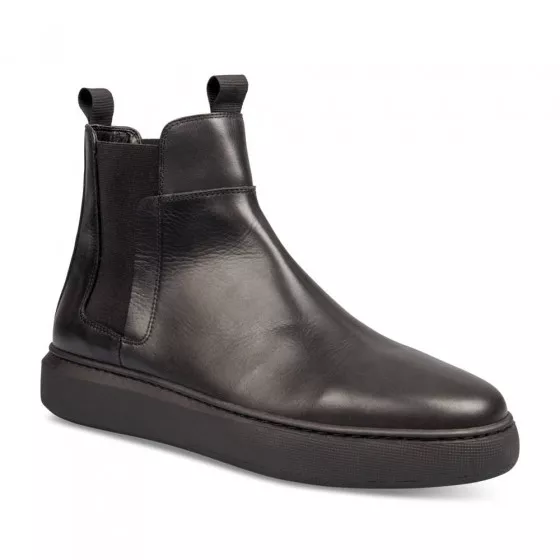 Baskets NOIR DENIM SIDE CUIR