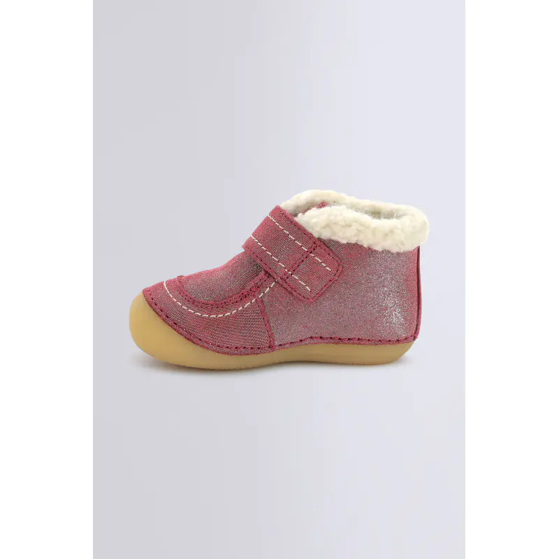 SOMOONS ROSE GLITTER BOTTILLONS Cuir Fille