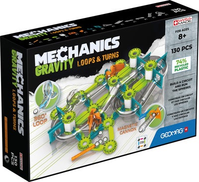 Geomag Mechanics Gravity Loops & Turns Byggesett 130 Deler