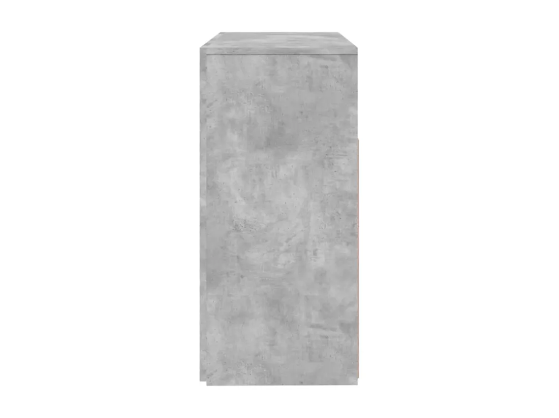 Buffet avec lumières LED gris béton 80x35x75 cm