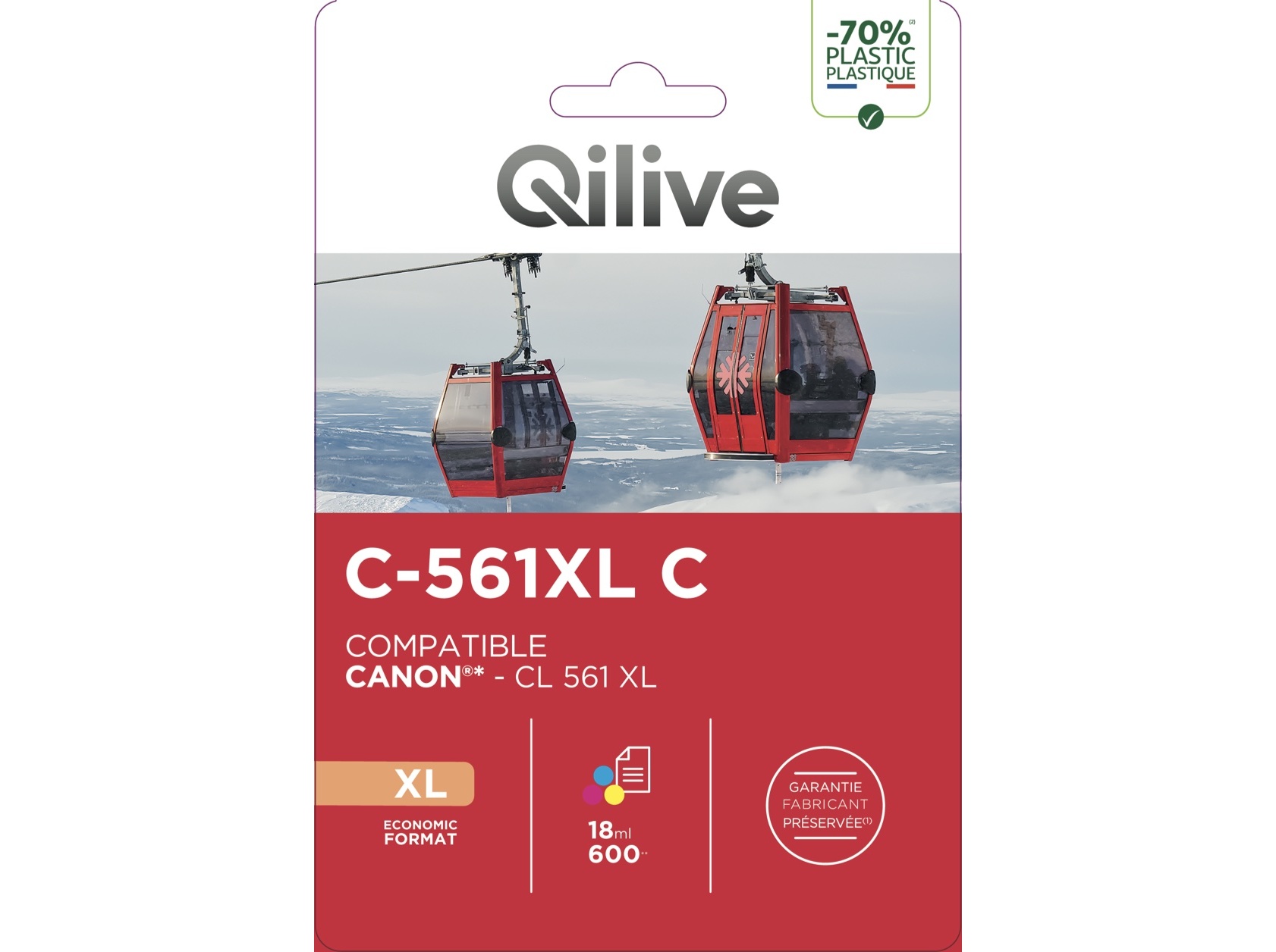 TINTEIRO COMPATIVEL QILIVE CANON CL 561 XL CMY 18ML