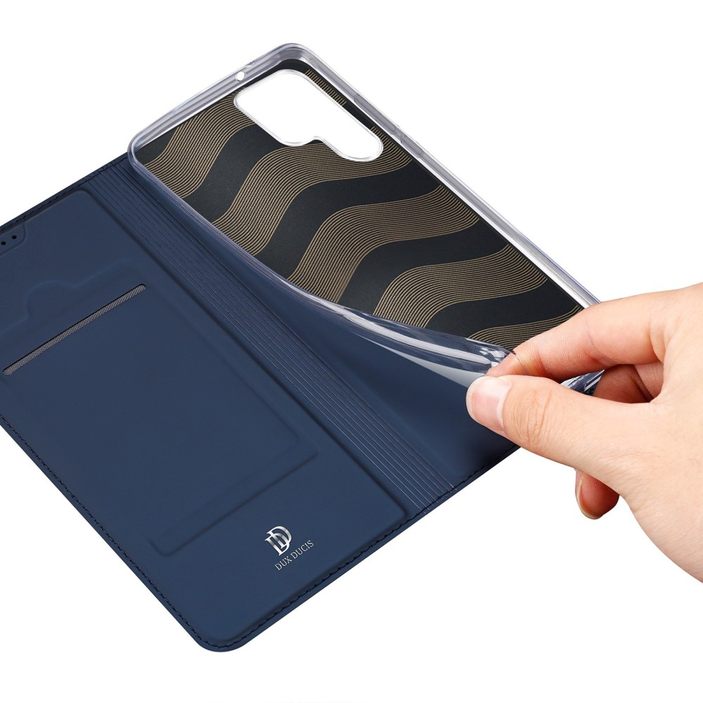Samsung Galaxy S23 Ultra 5G Flip Wallet Cover Leder Tasche - Dunkelblau