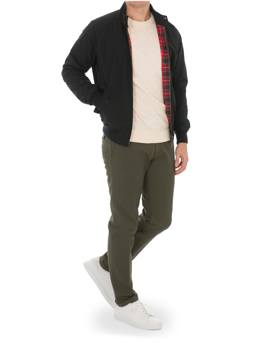 NN07 Scott Regular Fit Stretch Trousers Army Green