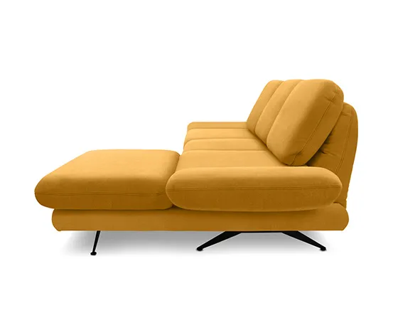 DOMO collection Ecksofa »Saletto« mit Drehsitz, rechts, Kurkuma