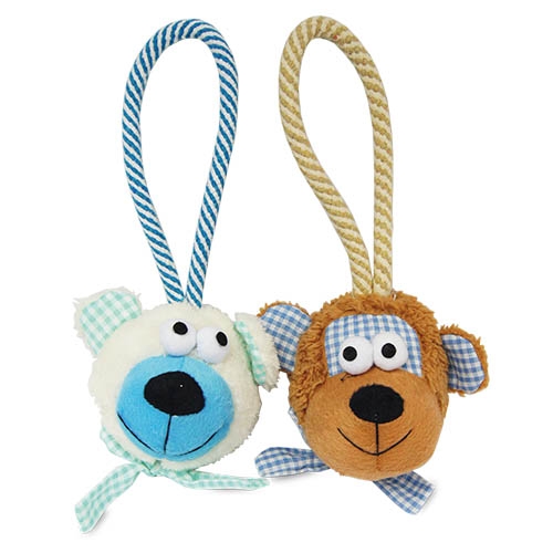 Rostos de pelúcia com cordão - ROSTO DE URSO BRANCO
