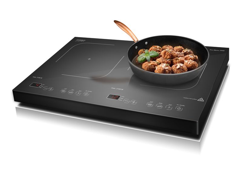 Caso Doppel-Induktionskochplatte Pro Menu 2400 2400 W Mobiles Doppelinduktionskochfeld
