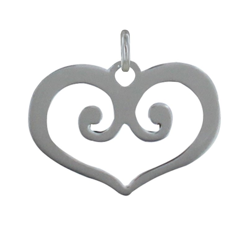 Collier Argent et son Pendentif Coeur Ajouré