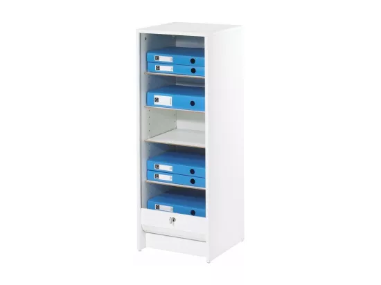 Classeur à Rideau Blanc 5 Niches Serrure 37,8 x 103,8 x 38,4 cm - Coloris: Londres 700