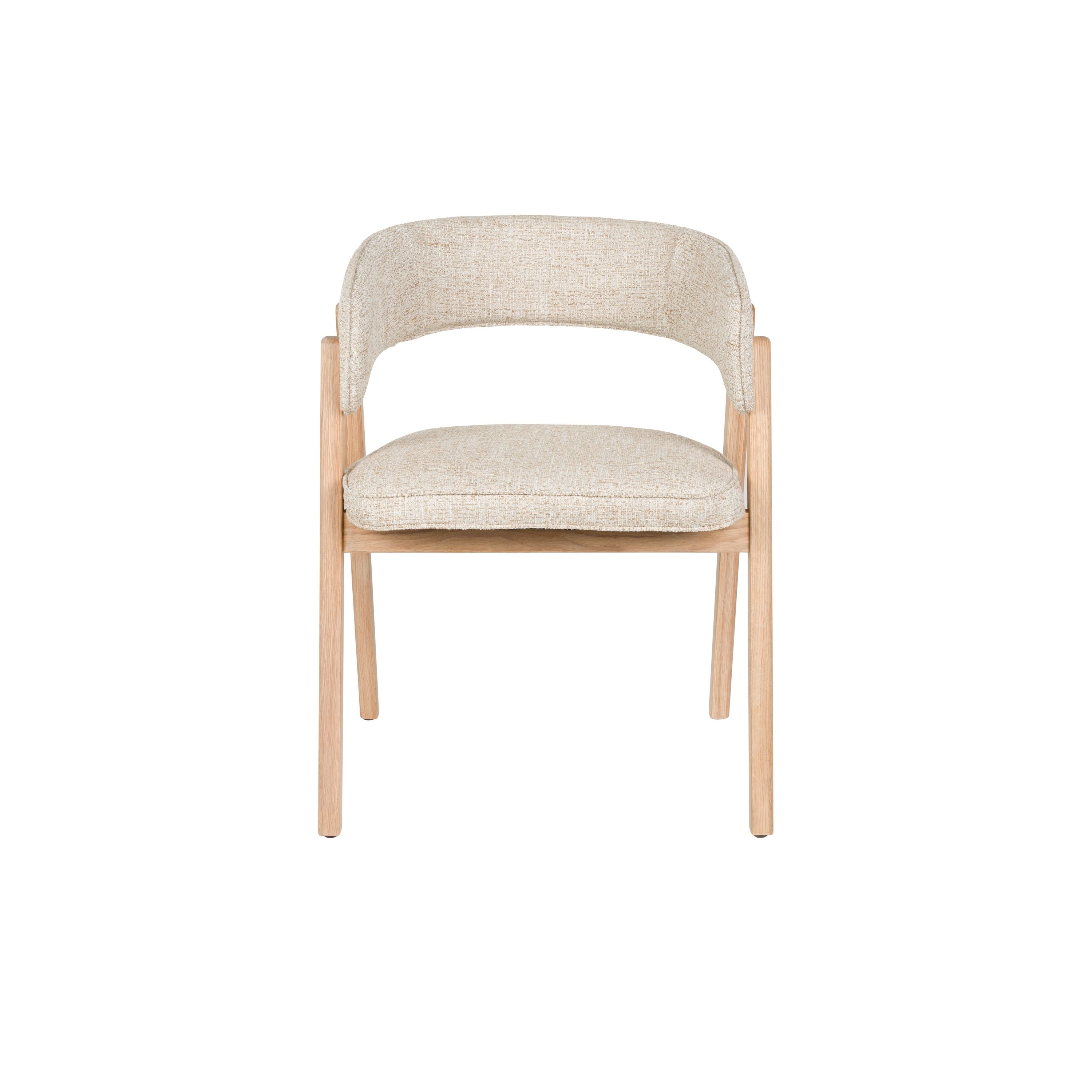Zuiver Bright Eetkamerstoel Armleuning Beige