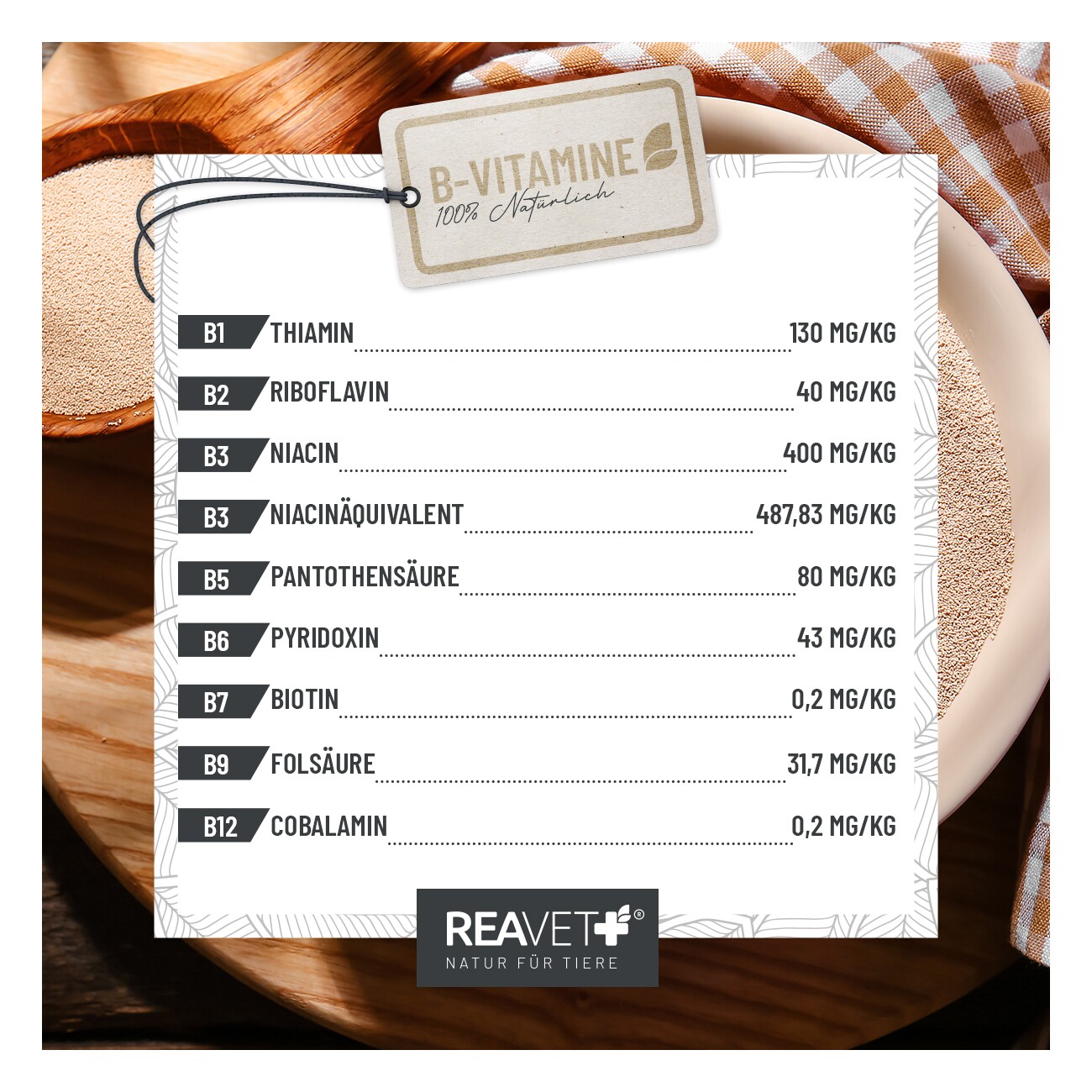 REAVET Bierhefe Pulver 500g