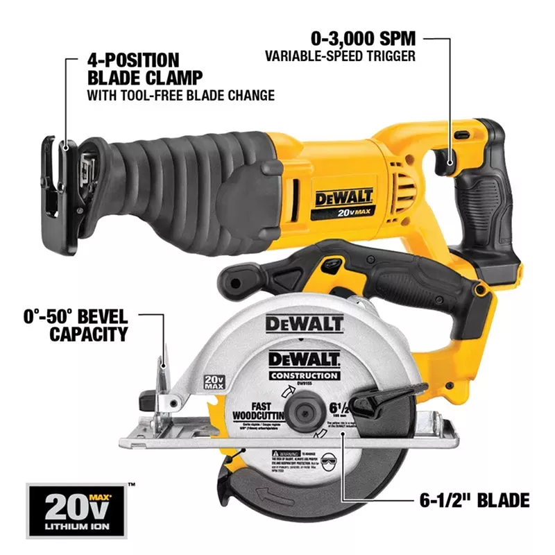 DEWALT 18V Li-Ion Cordless Combo Kit(28-TOOL)