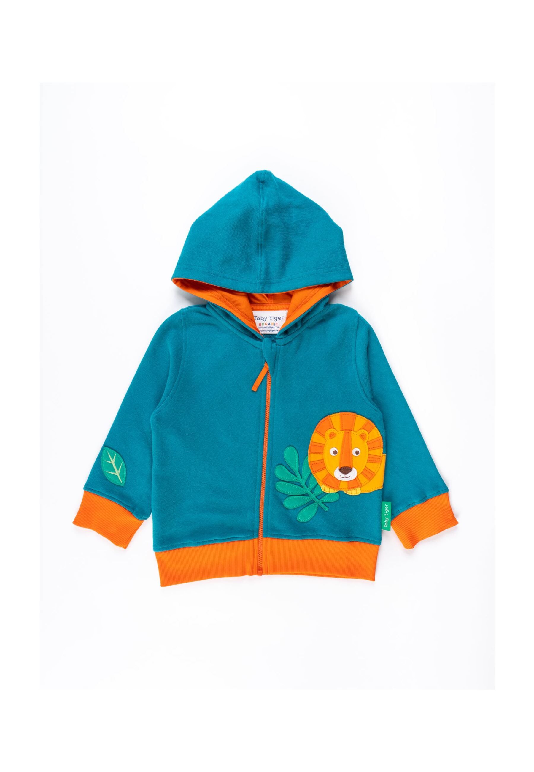 Toby Tiger Hoodie mit Löwe Applikation