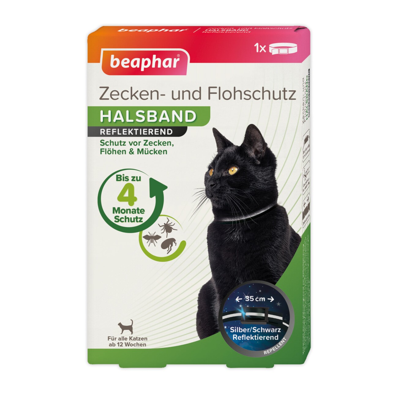 Beaphar reflektierendes Zecken- und Flohschutzhalsband