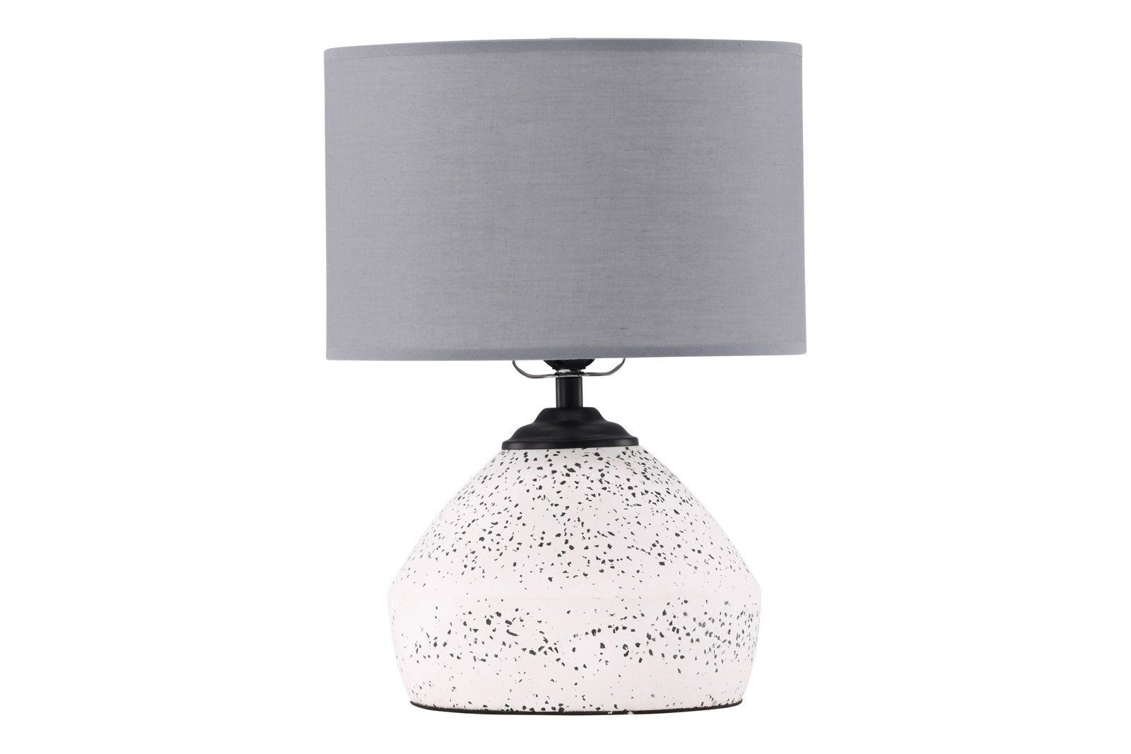 Sisteron bordlampe Hvit fot, mørk grå skjerm