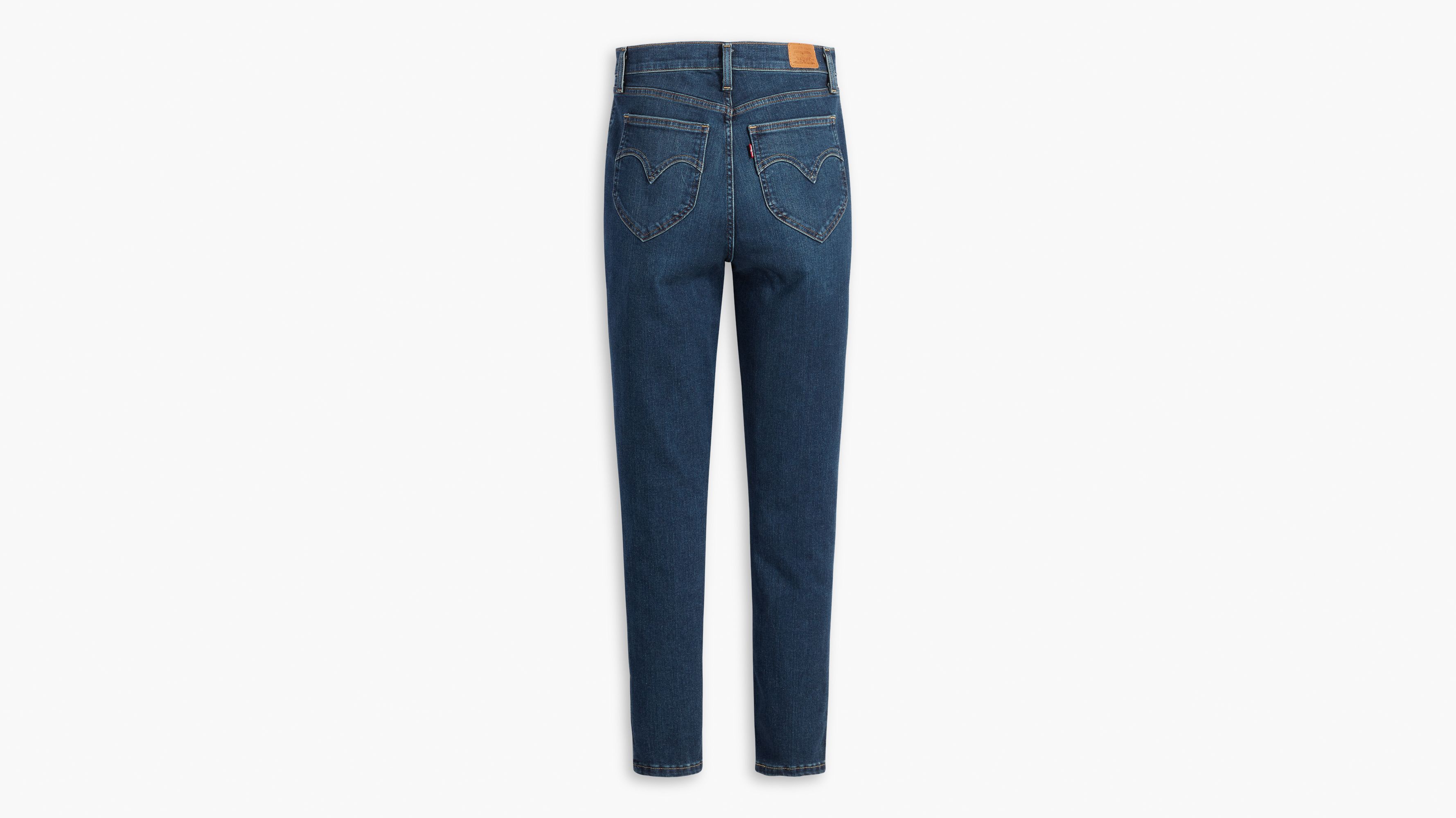 Jean taille haute skinny rétro - Valuable Time - Bleu