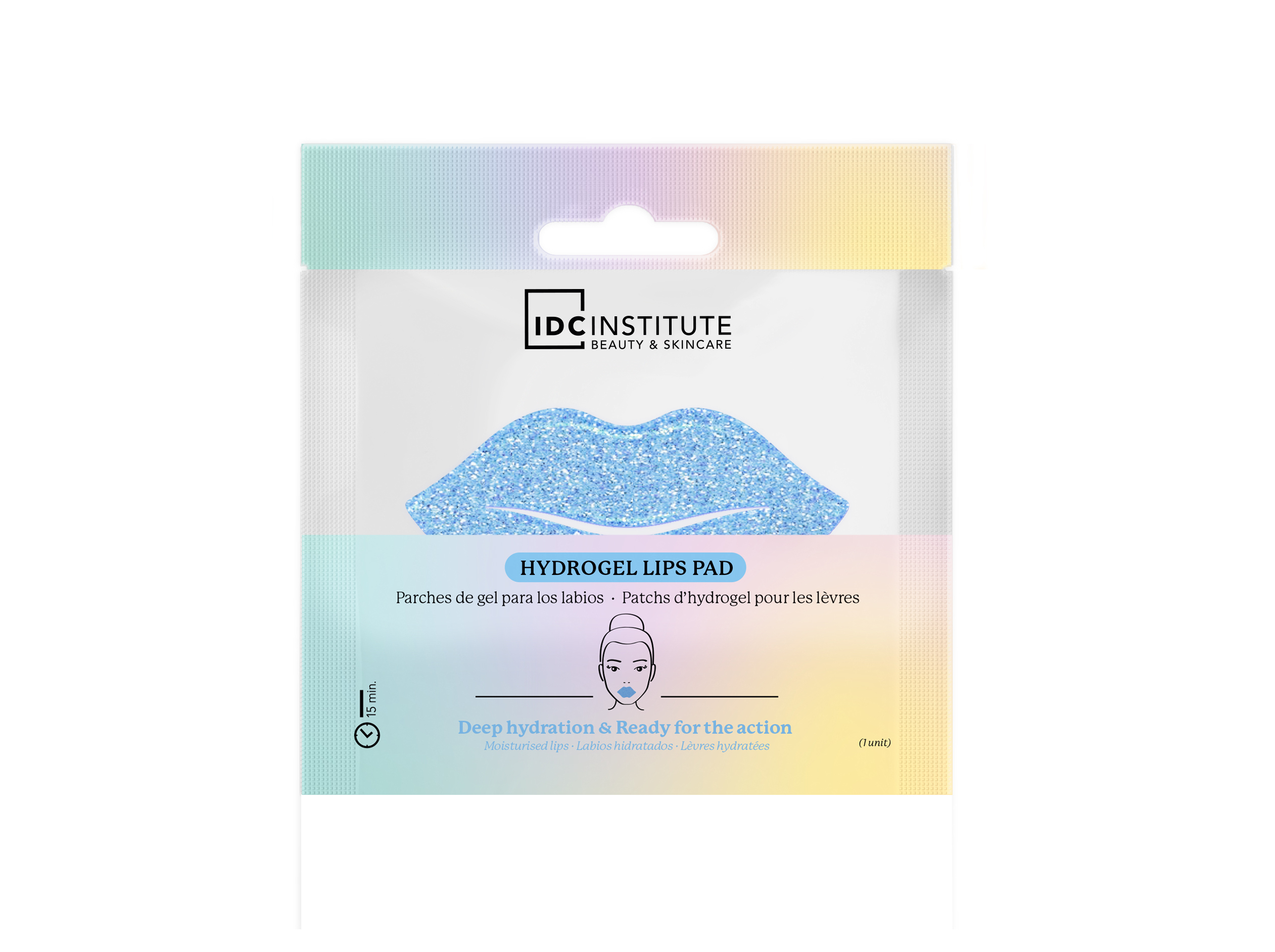 MÁSCARA LÁBIOS IDC INSTITUTE GLITTER HYDROGEL BLUE