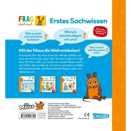 Carlsen Verlag Frag doch mal ... die Maus: Lachen, weinen, wütend sein