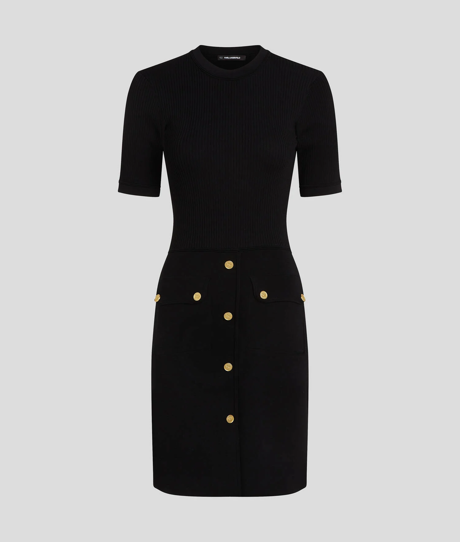 ROBE AVEC BOUTONS - Noir