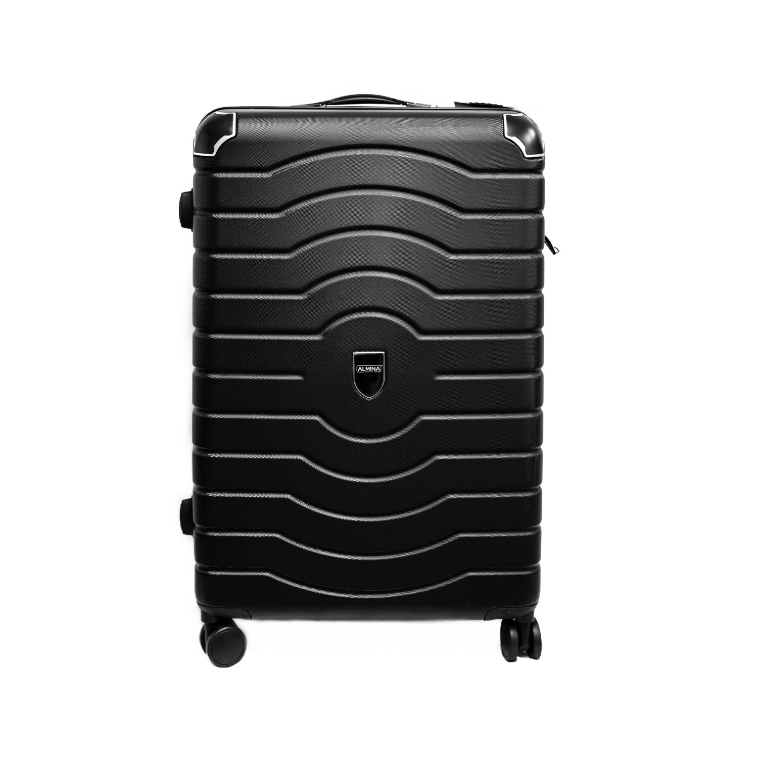 3 Tlg. Reisekoffer- Set Schwarz mit 4 Räder 360° drehbar Hartschale