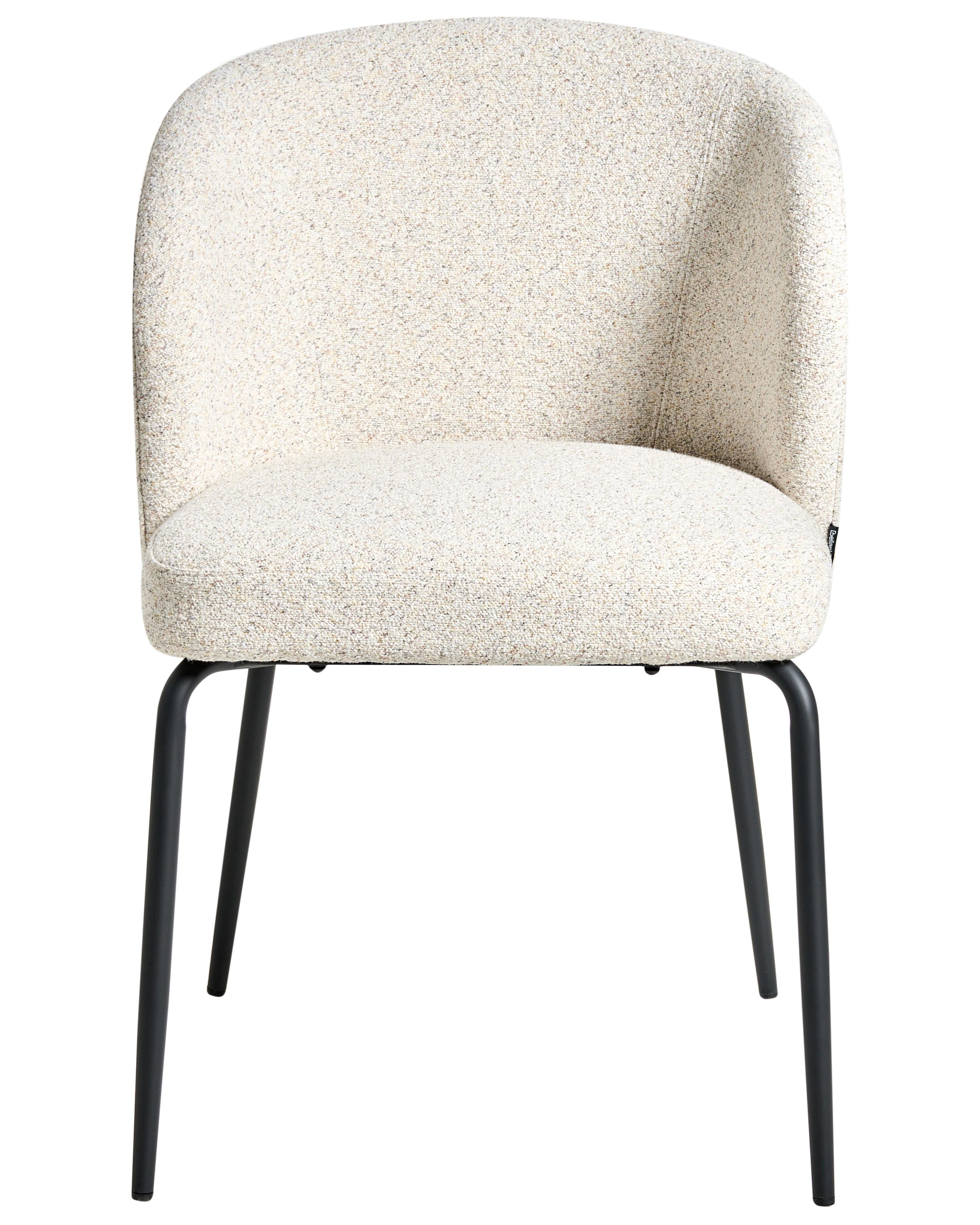 Set van 2 eetkamerstoelen ZANA Bouclé Lichtbeige