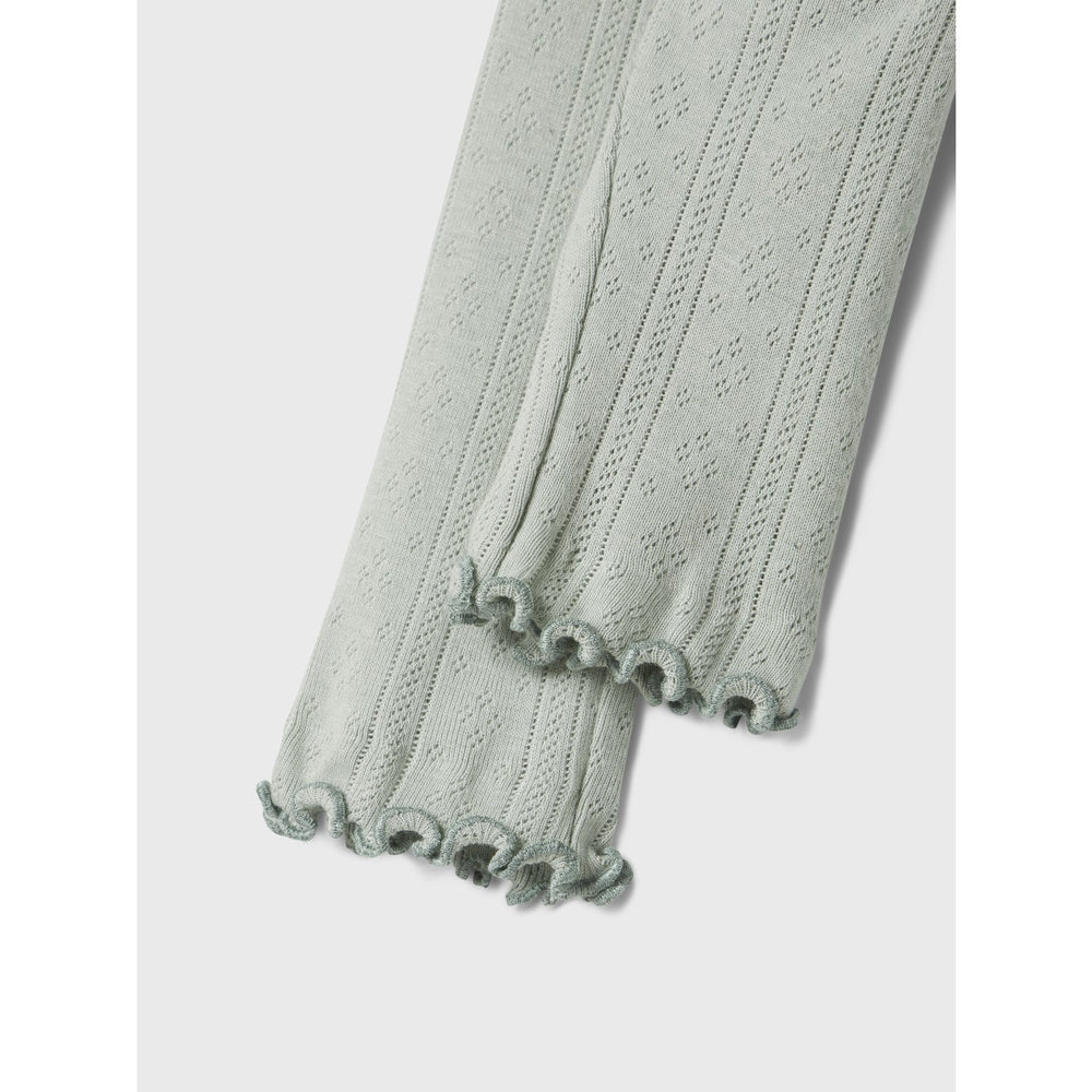 Køb Name It Aqua Gray Jsilke Leggings