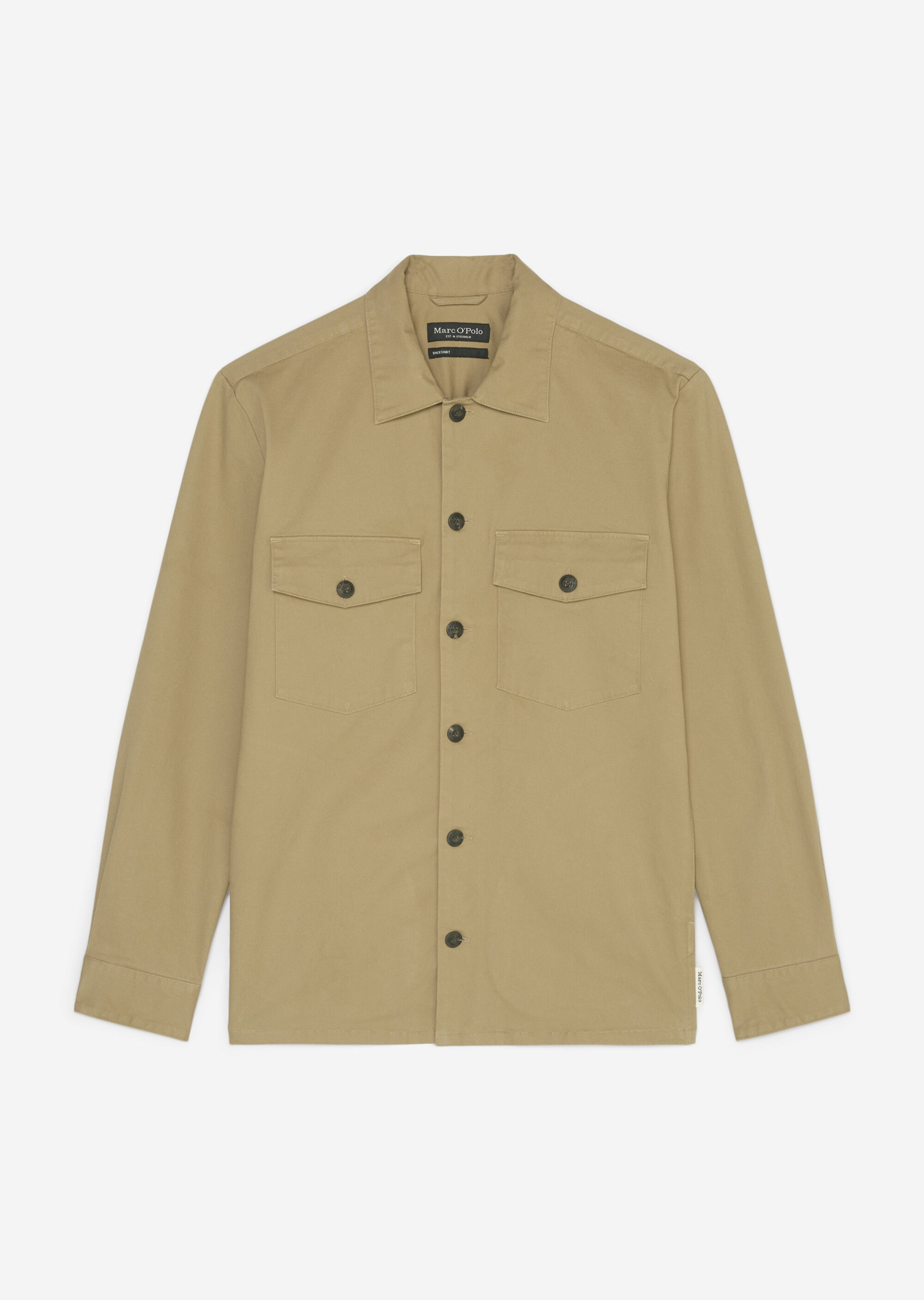 Twill-Overshirt aus Bio-Baumwolle mit Elasthan