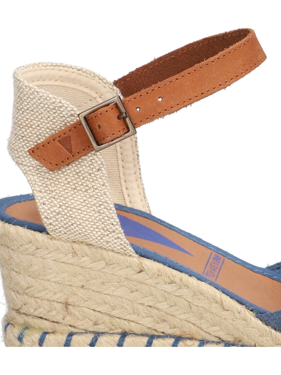 Veloursleder Keilsandale