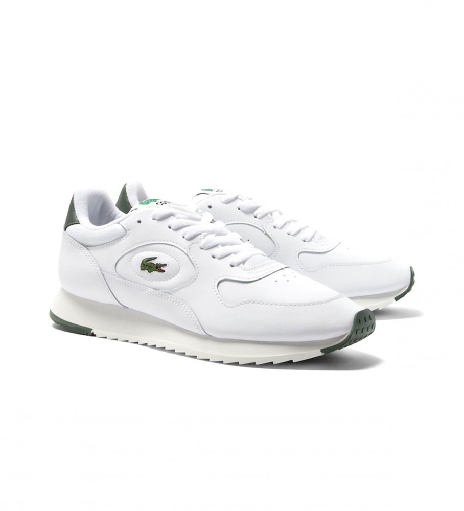 Tênis Lacoste Linetrack de couro branco