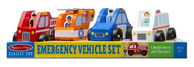 Melissa & Doug Lekesett Redningskjøretøy og Figurer 8 Deler