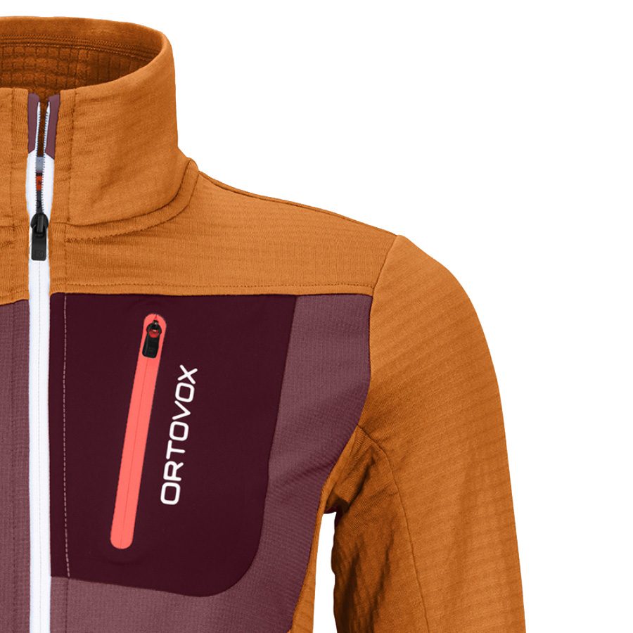 ORTOVOX Fleece Grid Jacke Damen sly fox