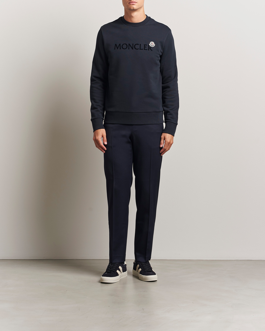 Moncler Lettering Logo Sweatshirt Navy