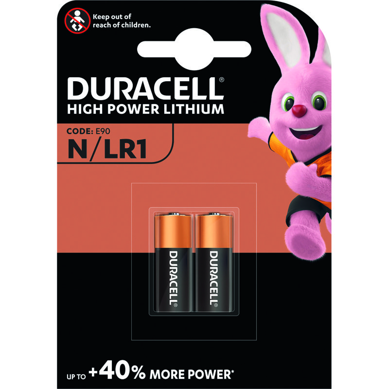 Duracell N/LR1 - Pack de 2 piles bâton Alcalines LR1/E90 - 1,5V