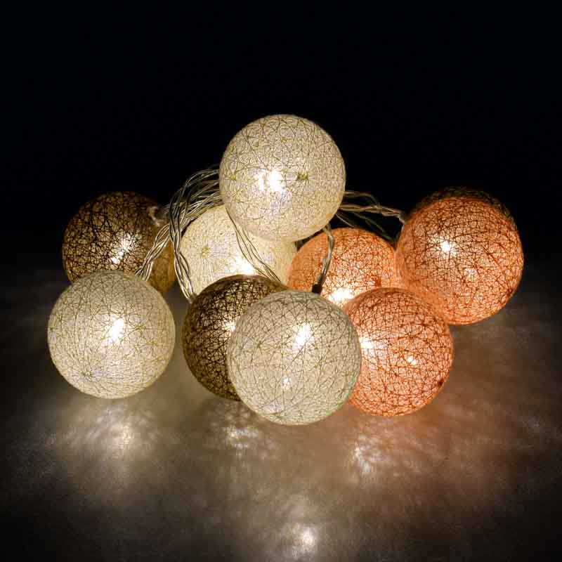 Guirlande10 boules lumineuses tricolore