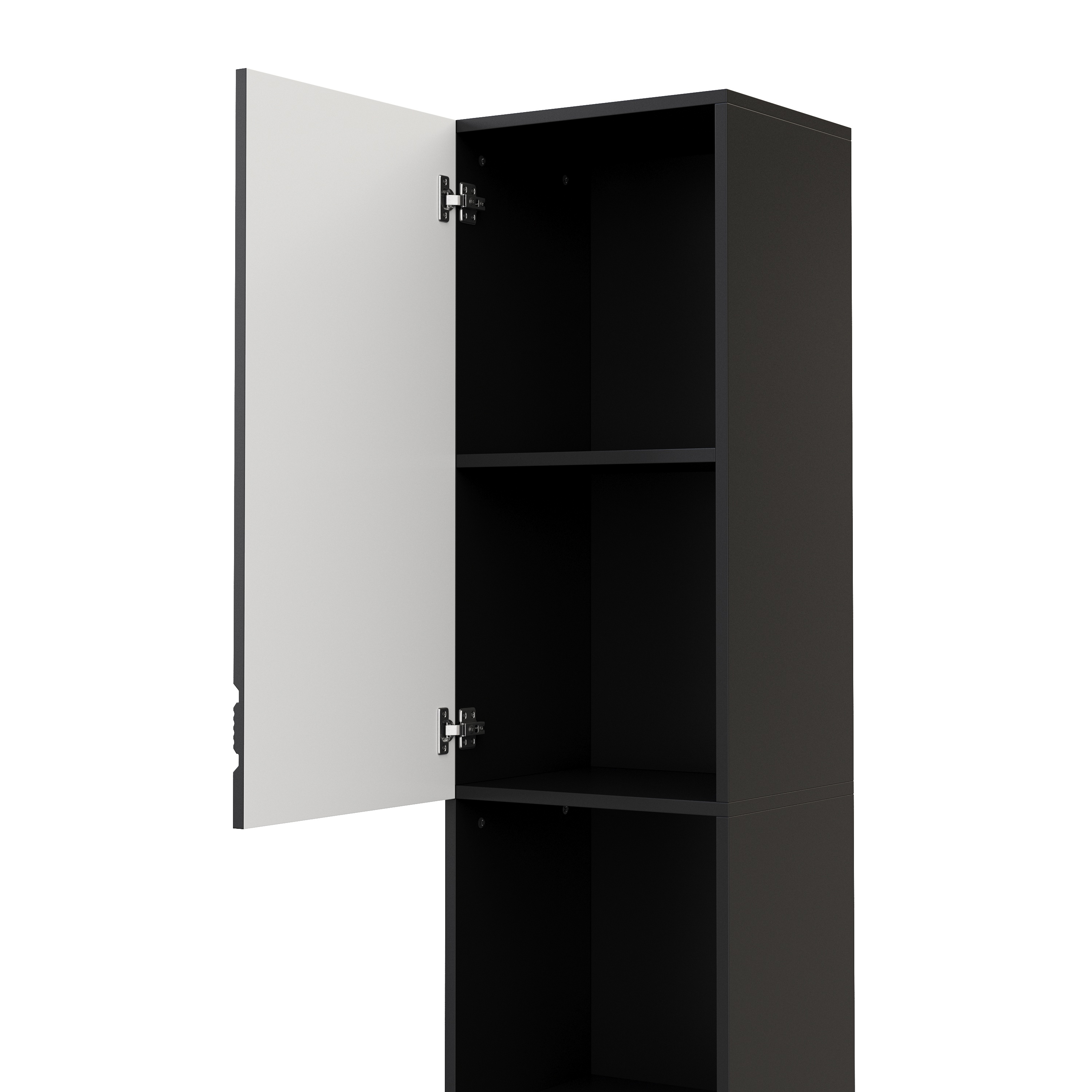 Badezimmerschrank 36 x 31 x 190 cm schwarz