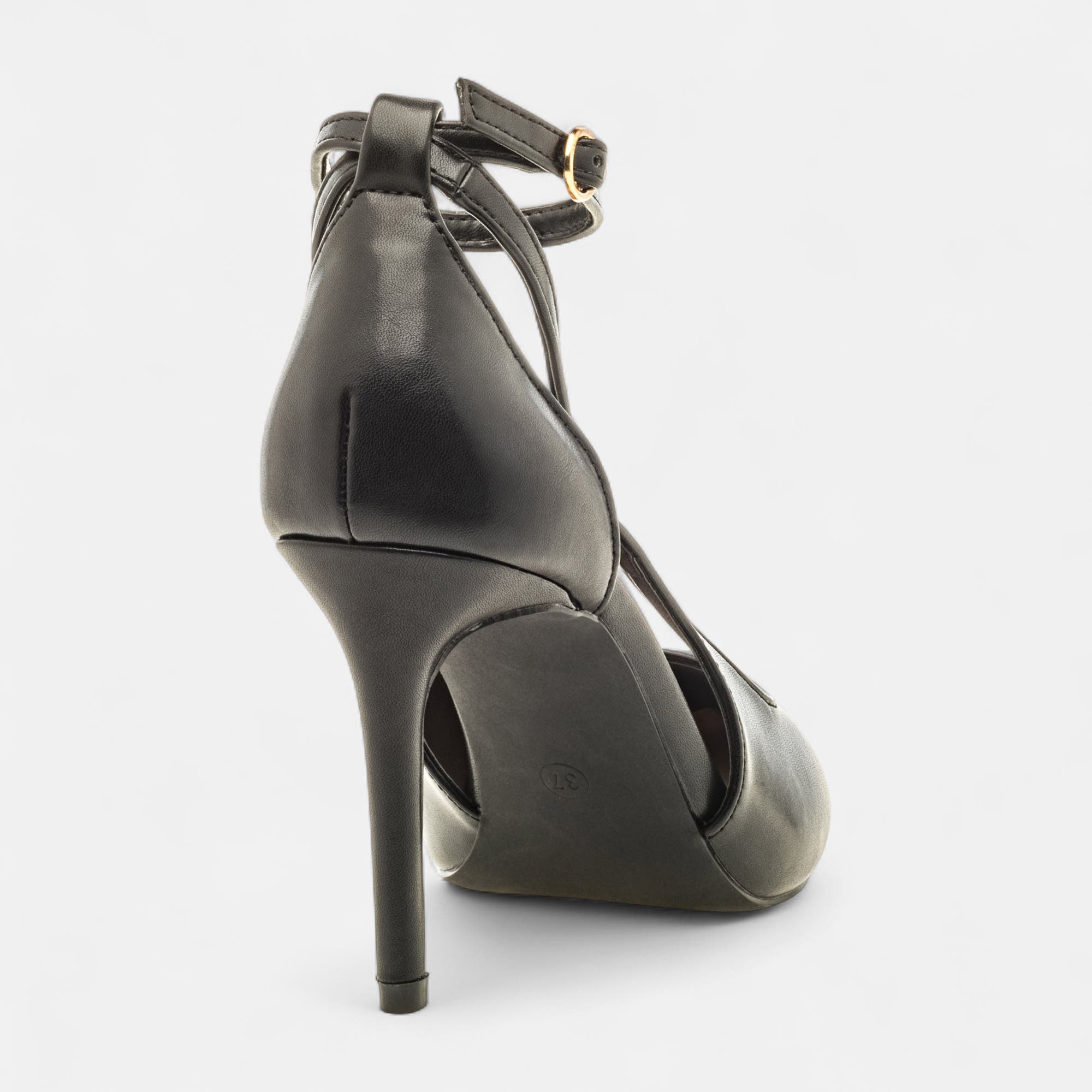 Escarpins quartiers ouverts à talon Femme noir