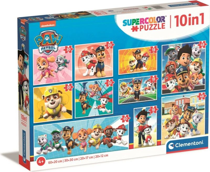Clementoni - Patrulla Canina Supercolor - Legpuzzel - Meerkleurig - 10 Afbeeldingen