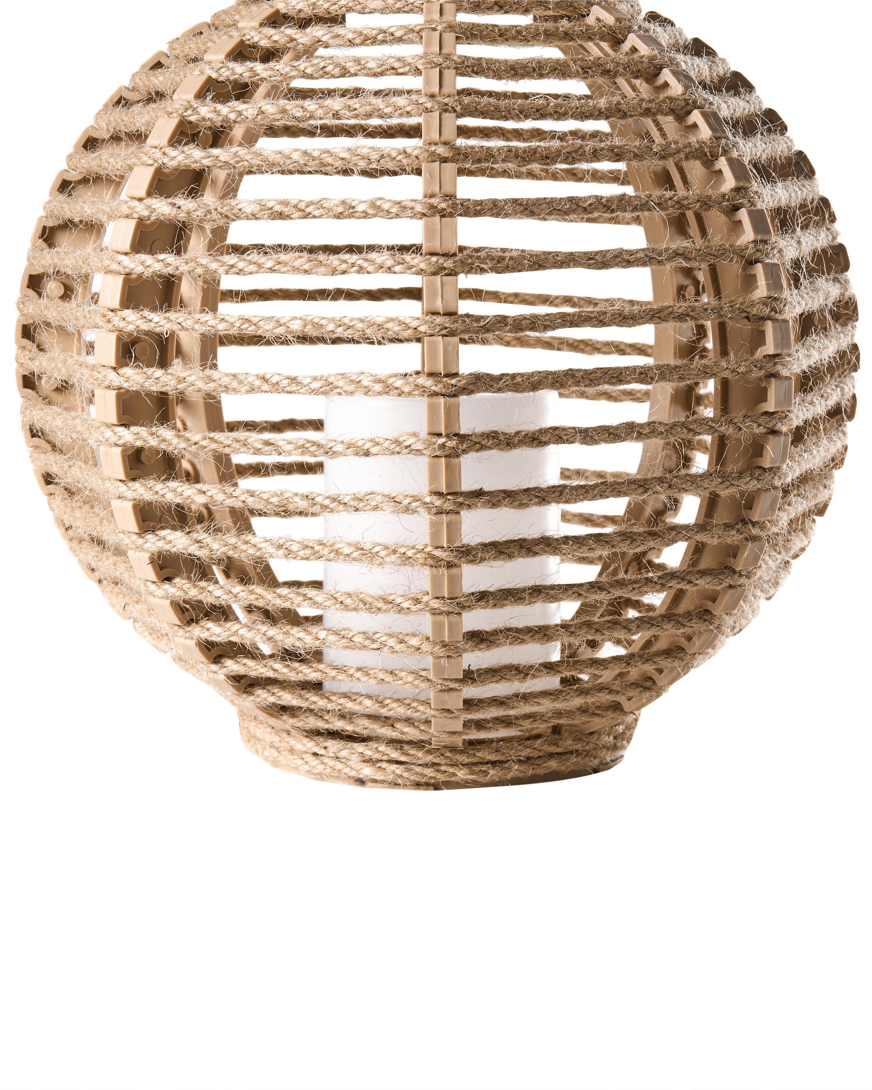 Set van 2 lantaarns op zonne-energie SEBU 30 cm Natuurlijk