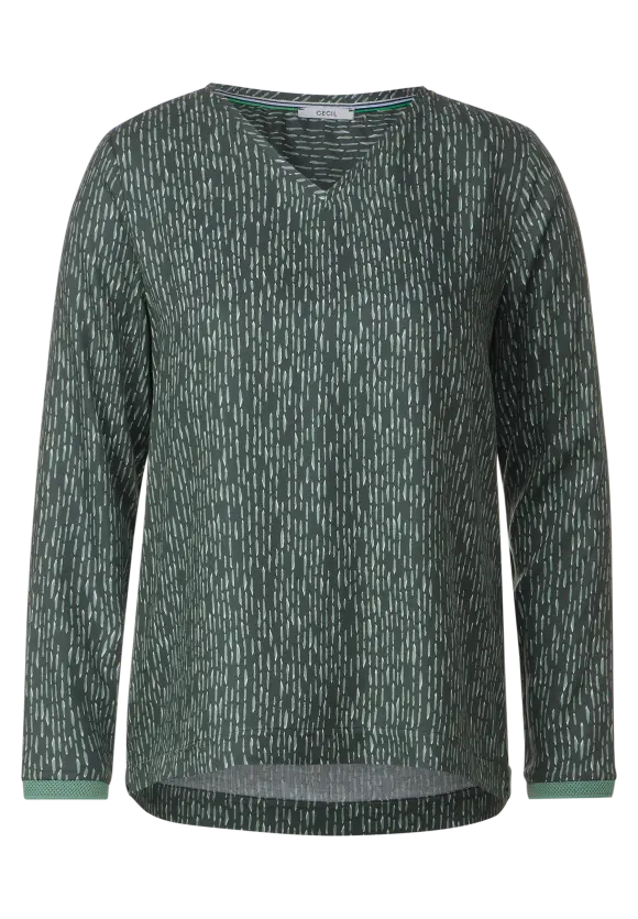 Bluse mit Minimalprint - strong khaki