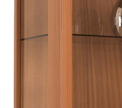 Vitrine LUMO MINI - Kern-Nussbaum - ohne Beleuchtung