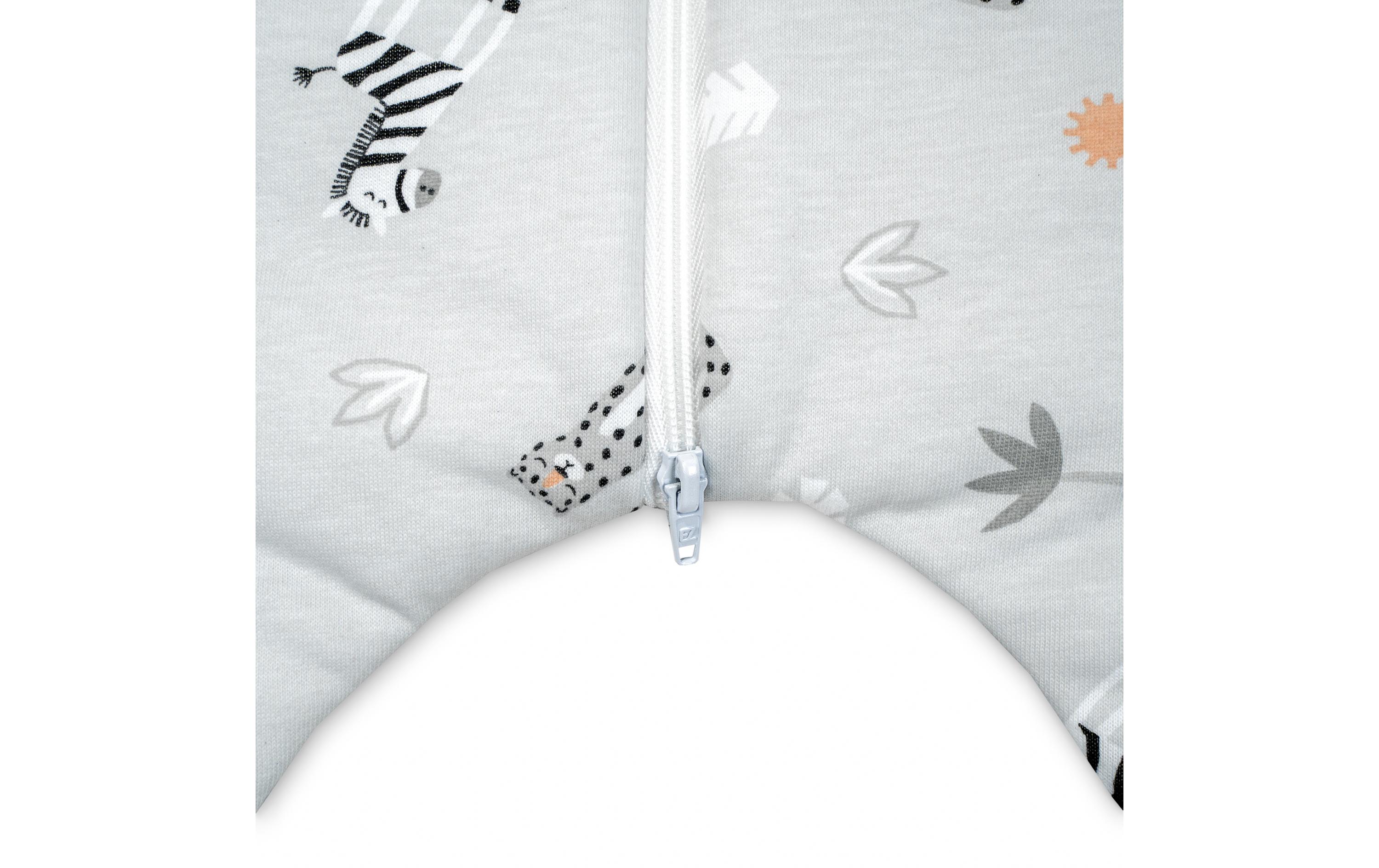 Baby-Ganzjahrschlafsack Jumper Jersey Savanne Grau 80 cmSchlafoverall Jumper für aktive Kinder