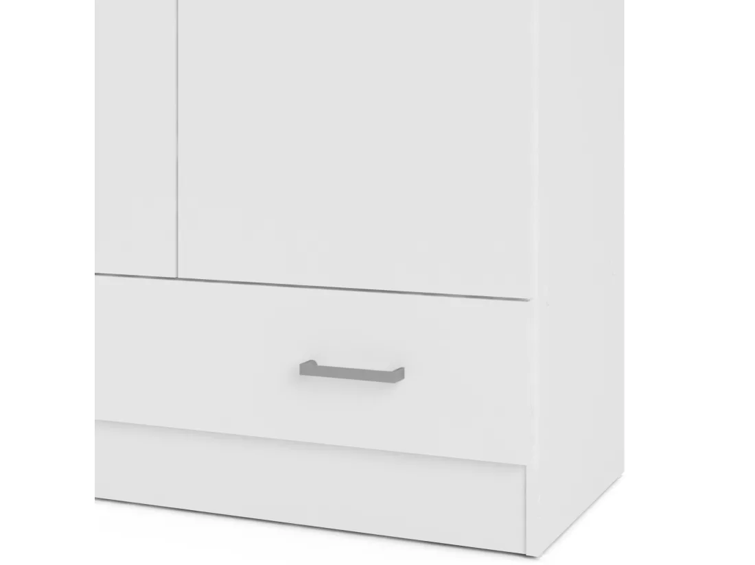 Garde-robe 2 portes Amylya, Meubles de chambre, Penderie de plain-pied, Placard à vêtements, 79x36 h170 cm, Blanc