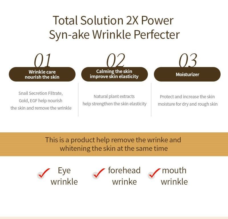 Mooie huid - Total Solution 2X Power Wrinkle Perfecter Syn-Ake