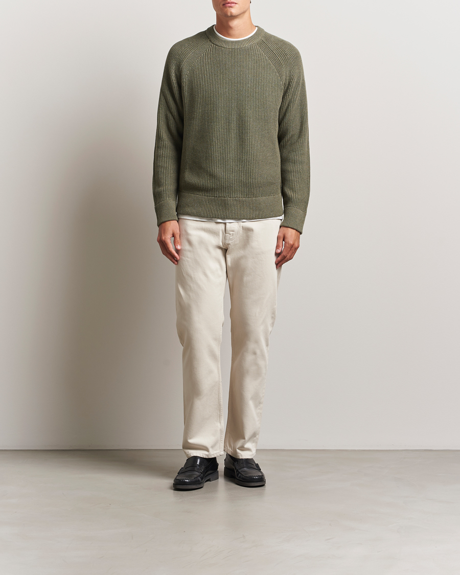 NN07 Jacobo Cotton Knitted Sweater Capers Green