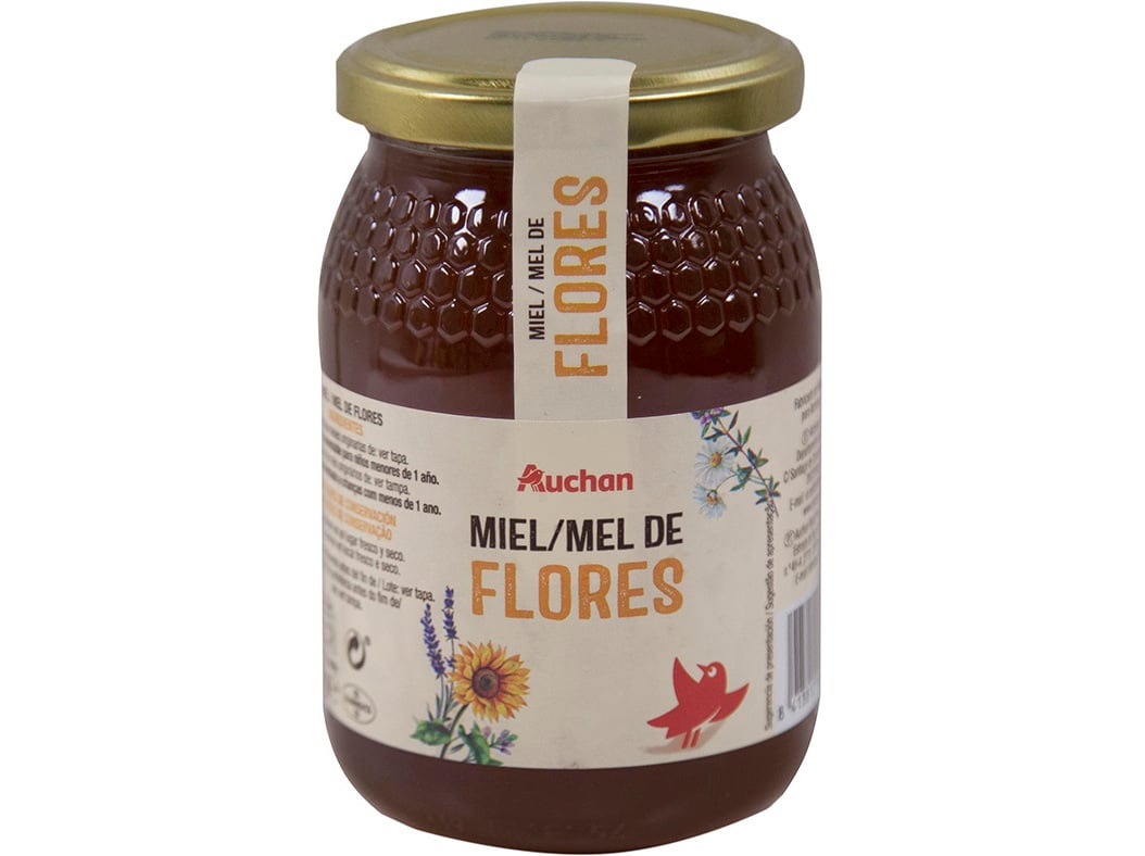 MEL DE FLORES AUCHAN FRASCO 500G